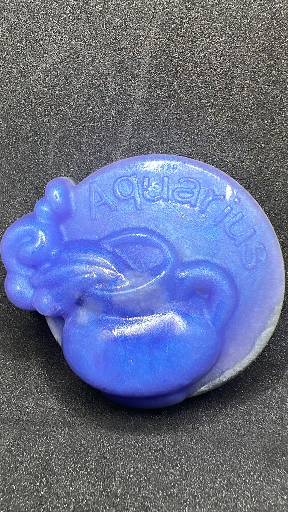 Aquarius Soap, Crystal Inside Soap, Gemstone Soap, Watermint and Clementine Scent, Zodiac Soap, Horoscope Gift, Vegan Bar Soap, Astrology