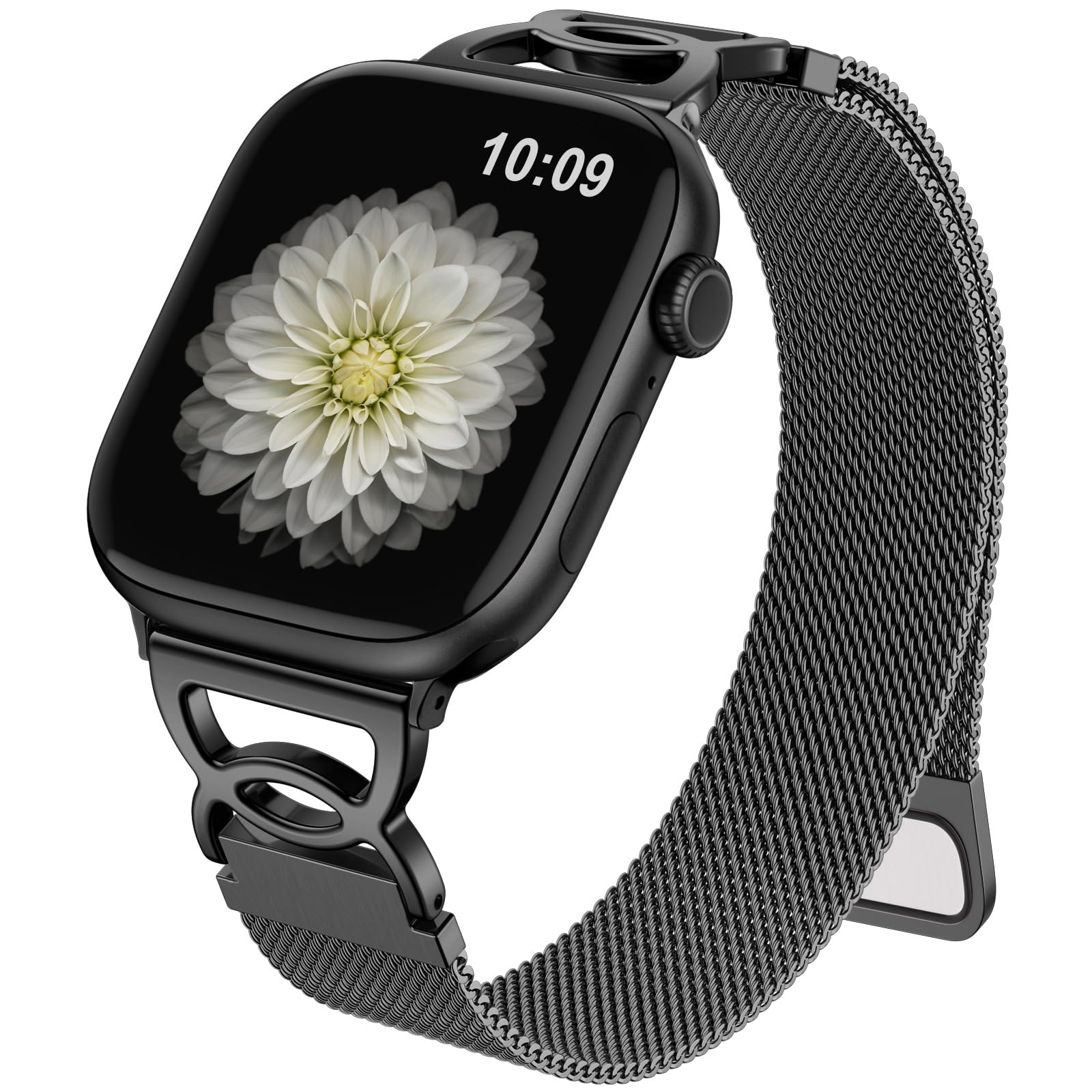 Adorve Slim Milanese loop Compatible with Apple Watch Bands 40mm 41mm 38mm 42mm 44mm 45mm 46mm 49mm Women, Thin Stainless Steel Mesh Loop Magnetic