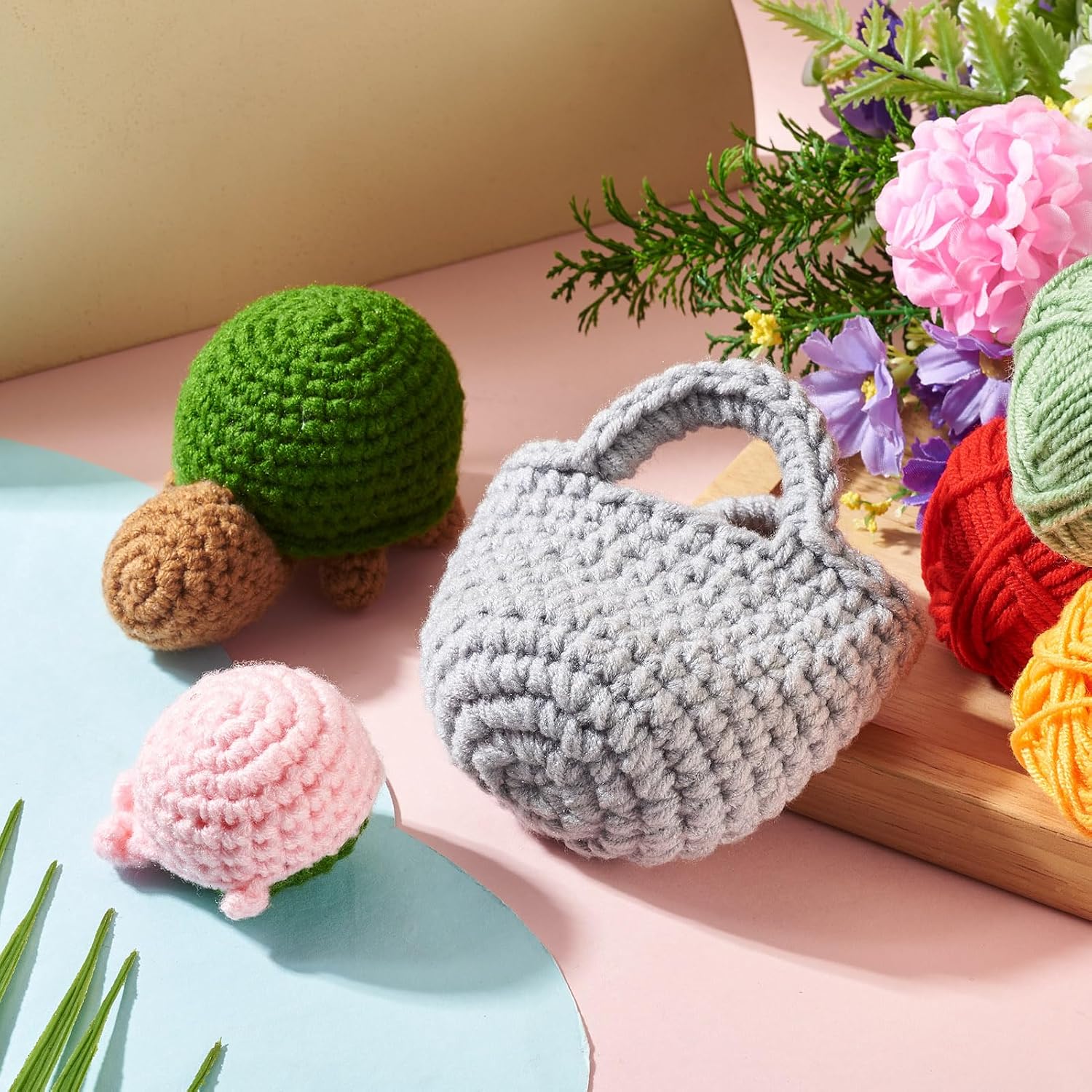 Craftdady Crochet Set Crochet Starter Kit Crochet Kit for Beginners for Adults Crocheting Kit Includes Yarn Crochet Hook Complete DIY Knitting Accessories for Crochet Lovers Creative Gift
