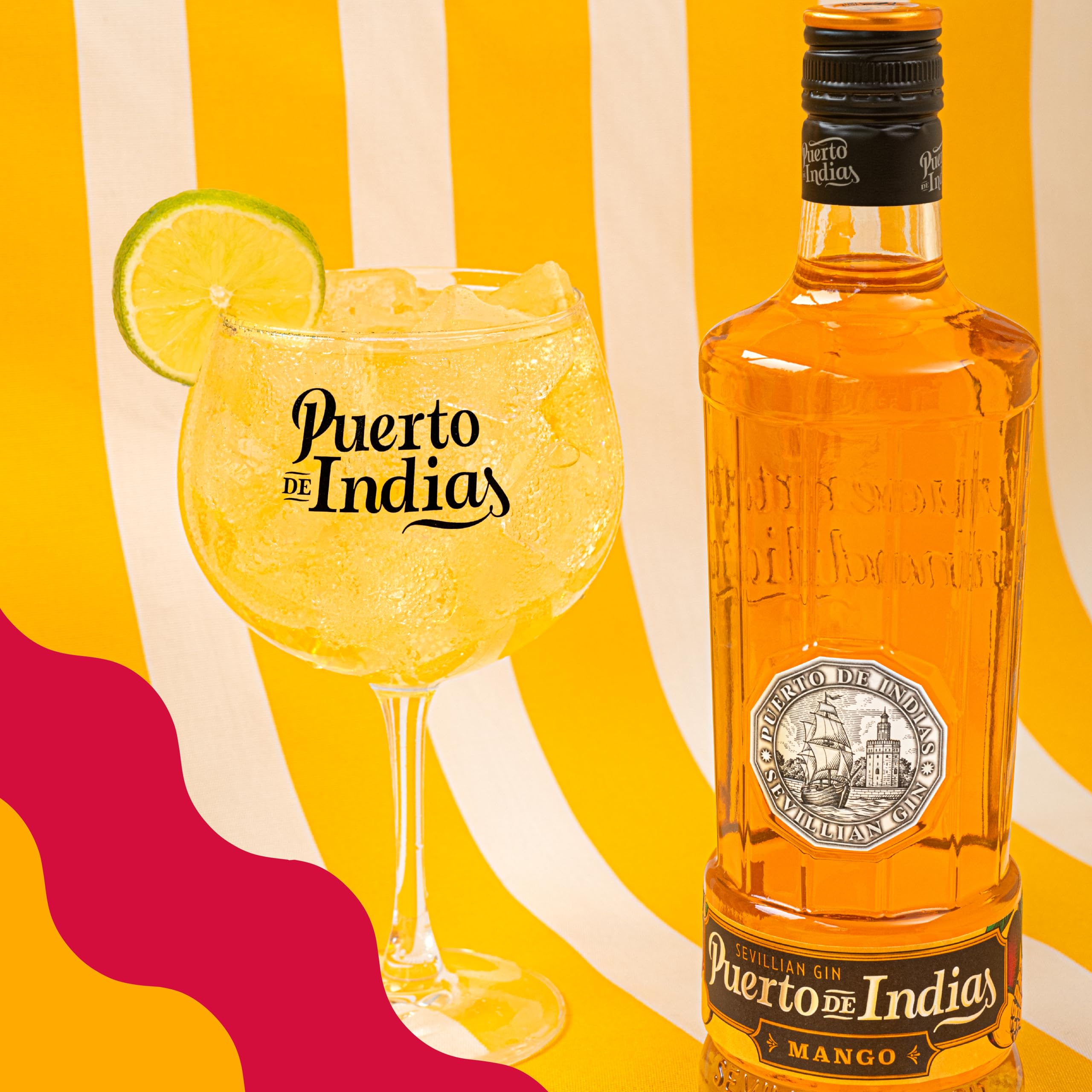 Puerto de Indias – Ginebra de Mango Premium – Mango Premium Gin – 70 cl – 37.5º