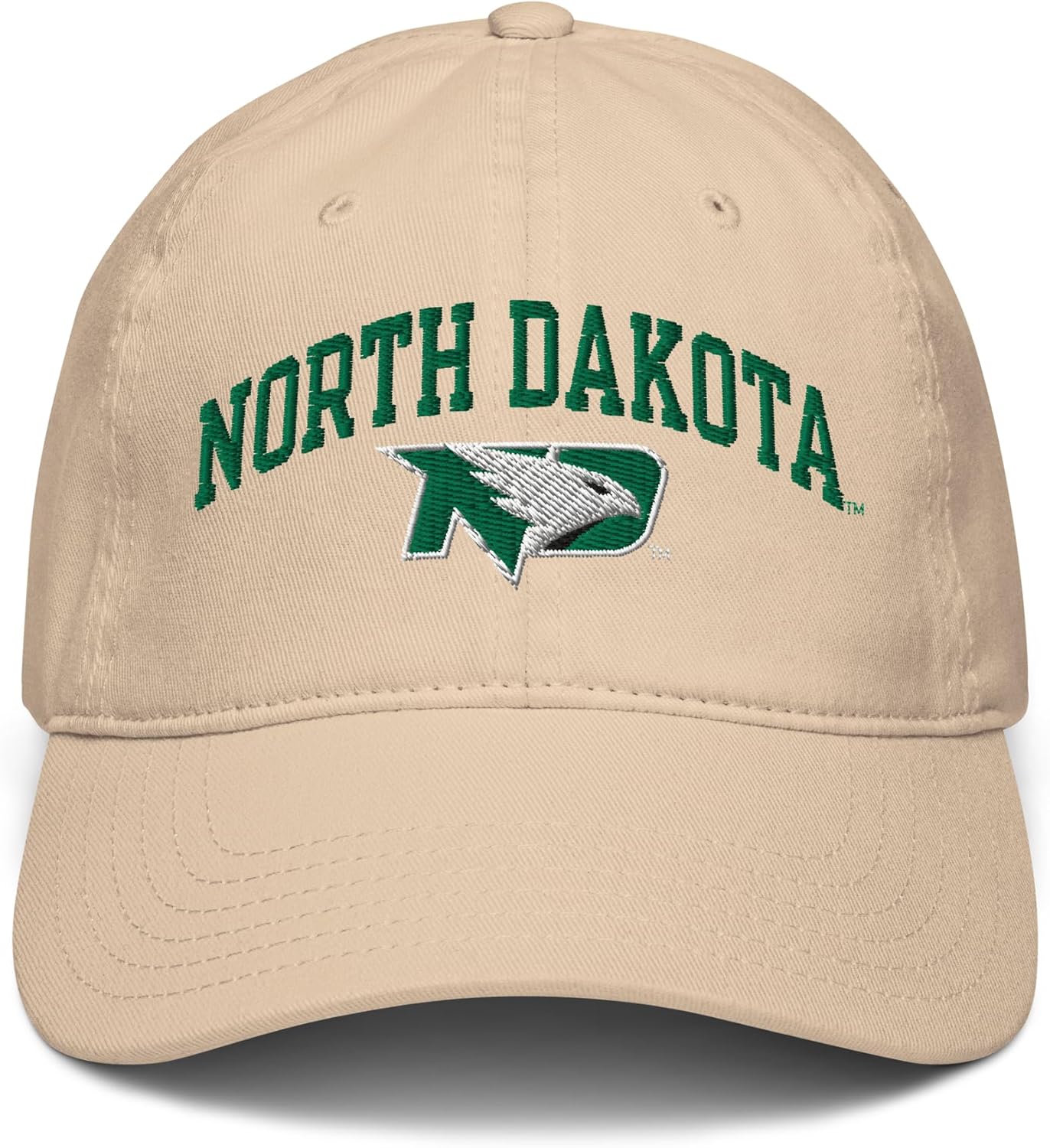 North Dakota Fighting Hawks Arch Over Officially Licensed Adjustable Baseball Hat