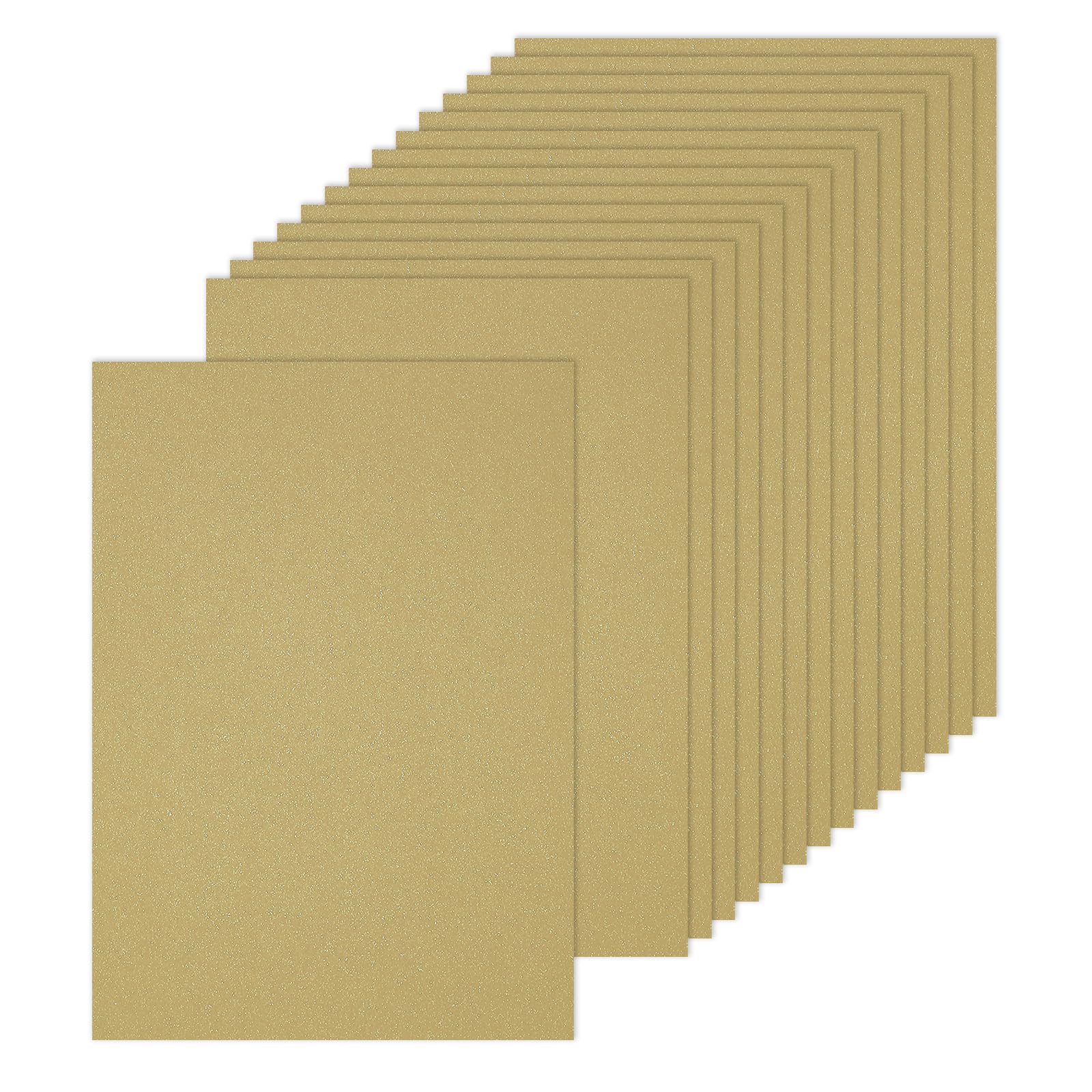 sourcing map 25 Pcs Shimmer Cardstock Paper, A5(6 x 8 Inch) Beige Gold