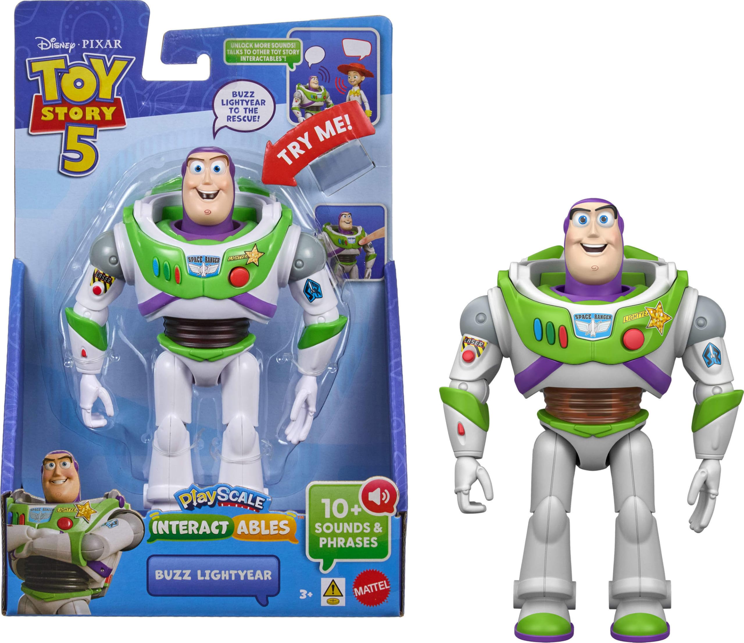 Amazon.com: Mattel Disney and Pixar Toy Story 5 Interactables Buzz