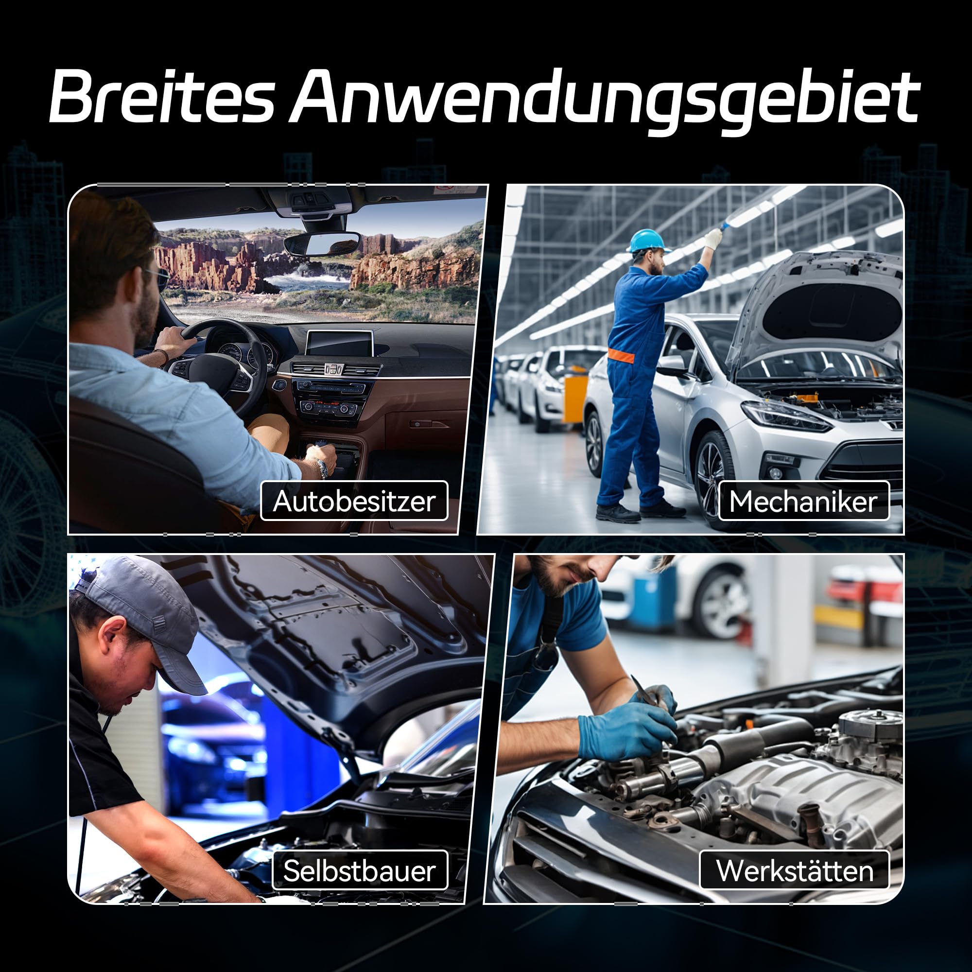 KONNWEI OBD2 diagnosegerät Auto, OBD2 Bluetooth 5.2 Adapter für iOS & Android mit Vollständige Systemdiagnose und 5 Servicefunktionen, Kein Abonnement Erforderlich