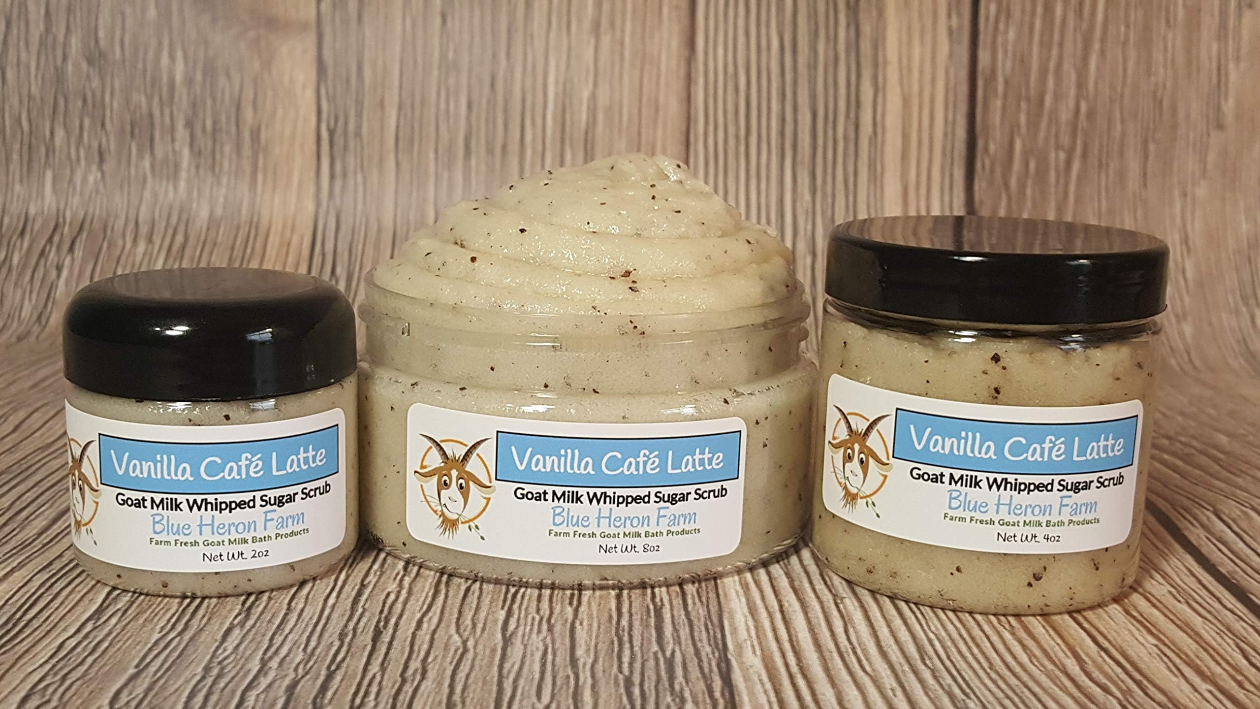 Vanilla Café Latte Goat Milk Whipped Sugar Scrub, Coffee Sugar Scrub, Three Sizes Available