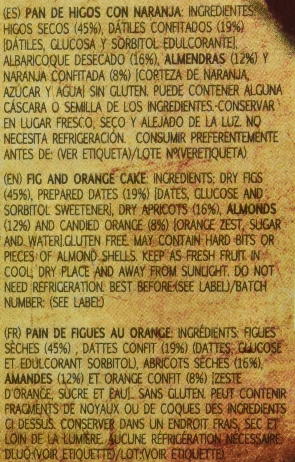 El Artesano Pan de Higo con Naranja 200 gr