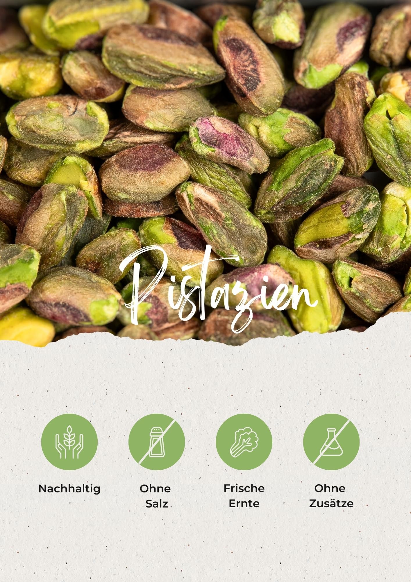 Vitalesia Pistazien geschält naturbelassen 100 % | ungeröstet & ungesalzen | Premium Pistazienkerne | Frischebeutel wiederverschließbar | ohne Zusätze | vegan (1000g)