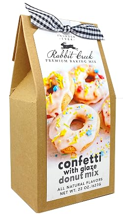 Rabbit Creek Confetti Donuts Mix With Frosting Glaze Included Baked Donuts, Not Fried Donut Baking Mix