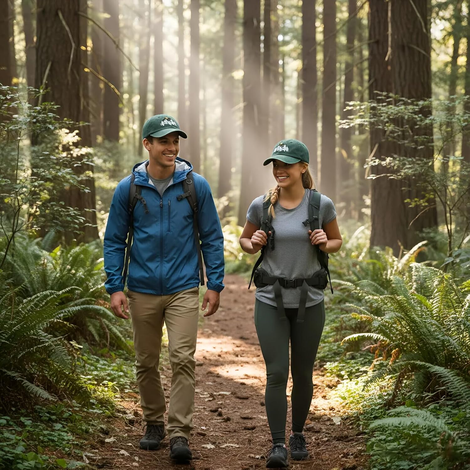 Embroidery Mountain Hat Pine Trees Cap Mountaineering Outdoor Cap Pine and Sunrise Baseball Hat Unisex Dad Hats Hip Hop Caps,Green - Image 2