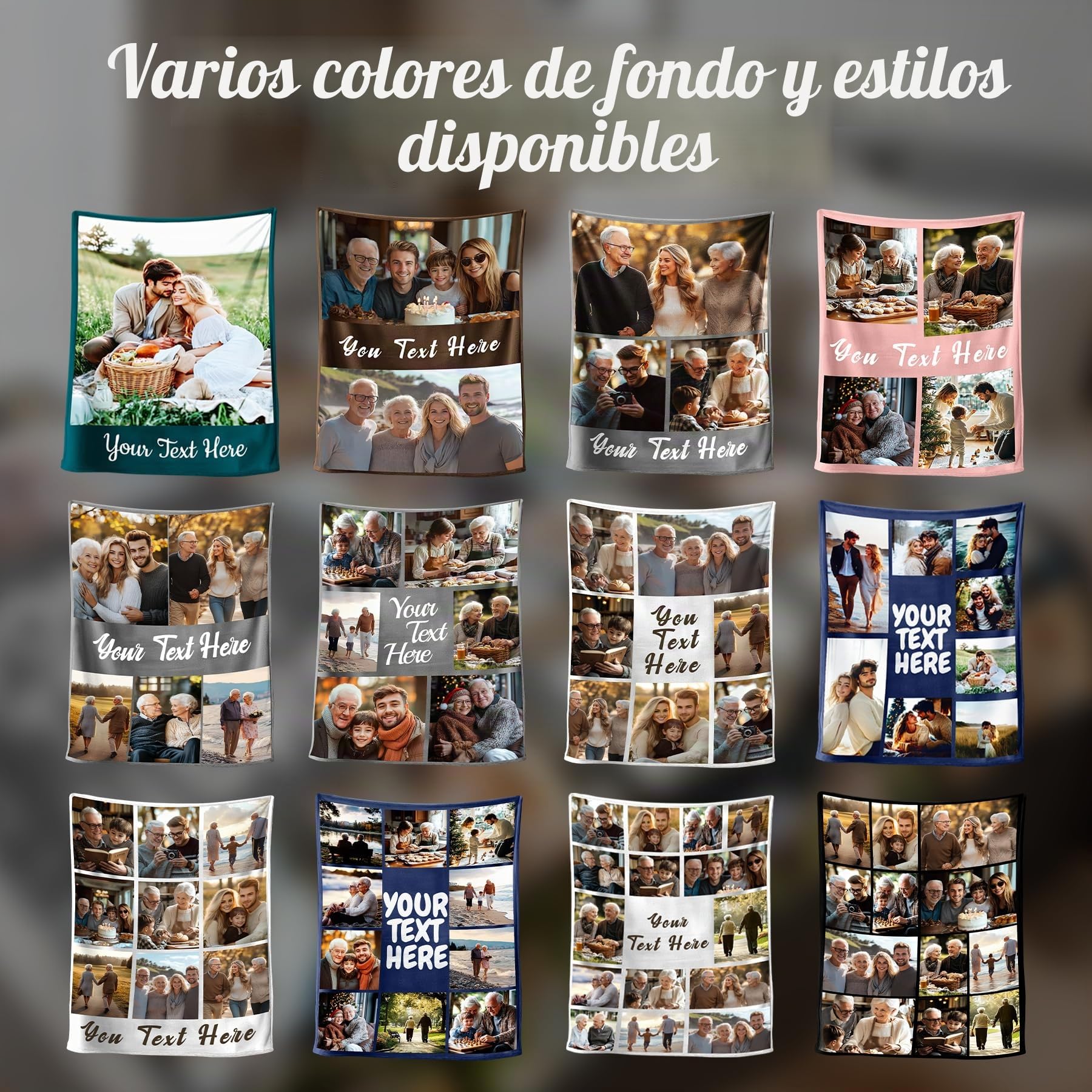 Manta Personalizada con Fotos de 150x200cm - Regalo Original para Novio o Novia en Cumpleaños - Elegante Presente para la Día de la Madre y Regalo Práctico para Papá (1 Foto)