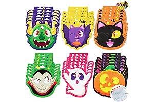 JOYIN 60 Pcs Halloween Mini Notepad Set 12 Styles Halloween Spooky Characters Note Pads