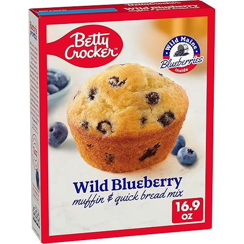 Betty Crocker Wild Blueberry Muffin and Quick Bread Mix, 16.9 oz. - Blueberry - 16.9 ounce (Pack of 1)