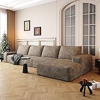 Vista 78 de Sofás seccionales de 96 pulgadas para sala de estar, sofá de nube tapizado en forma de L, sofás modulares modernos con diván