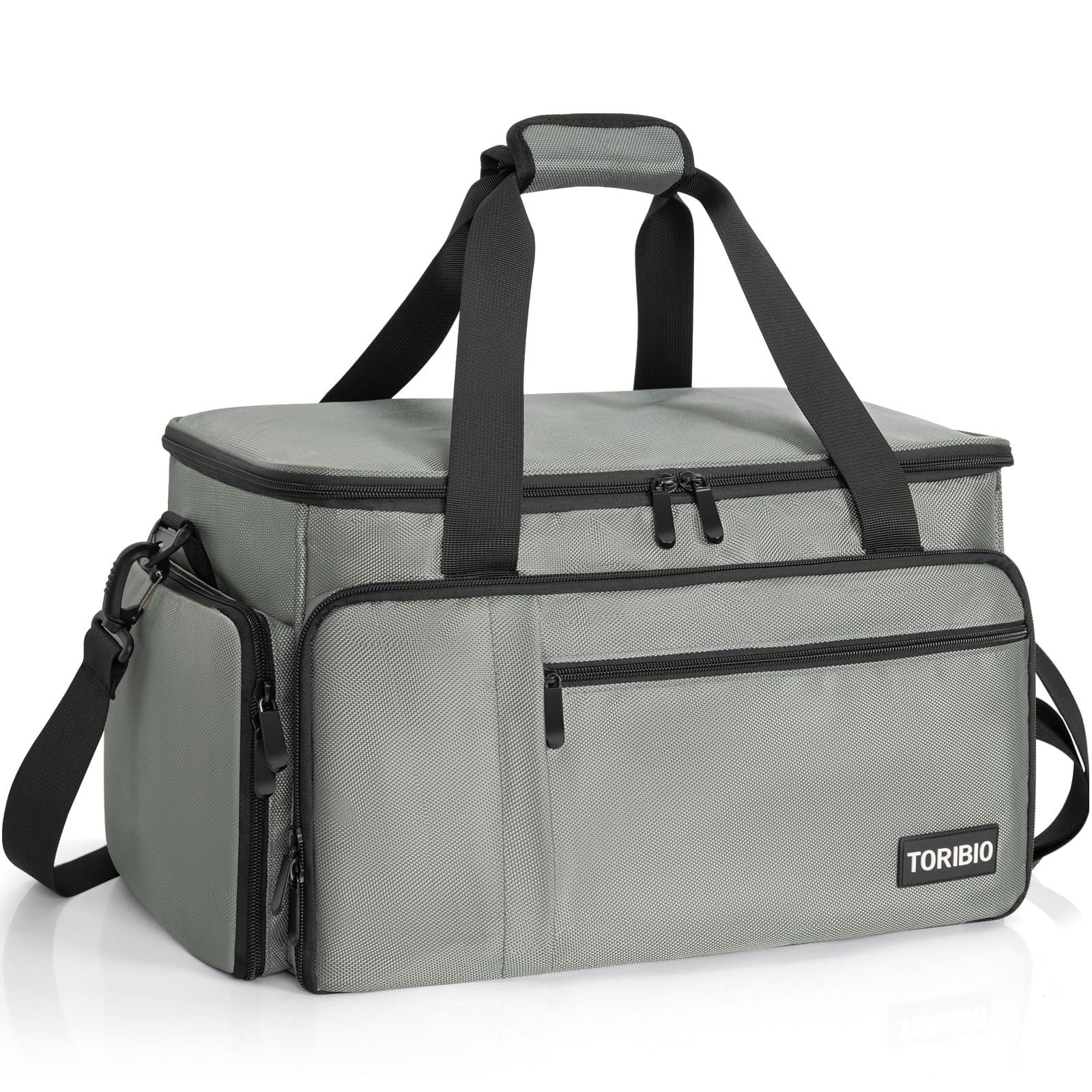 Borsa da parrucchiere professionale portatile, con tasche multiple e divisioni regolabili per accessori. Ideale per parrucchieri e visagisti.