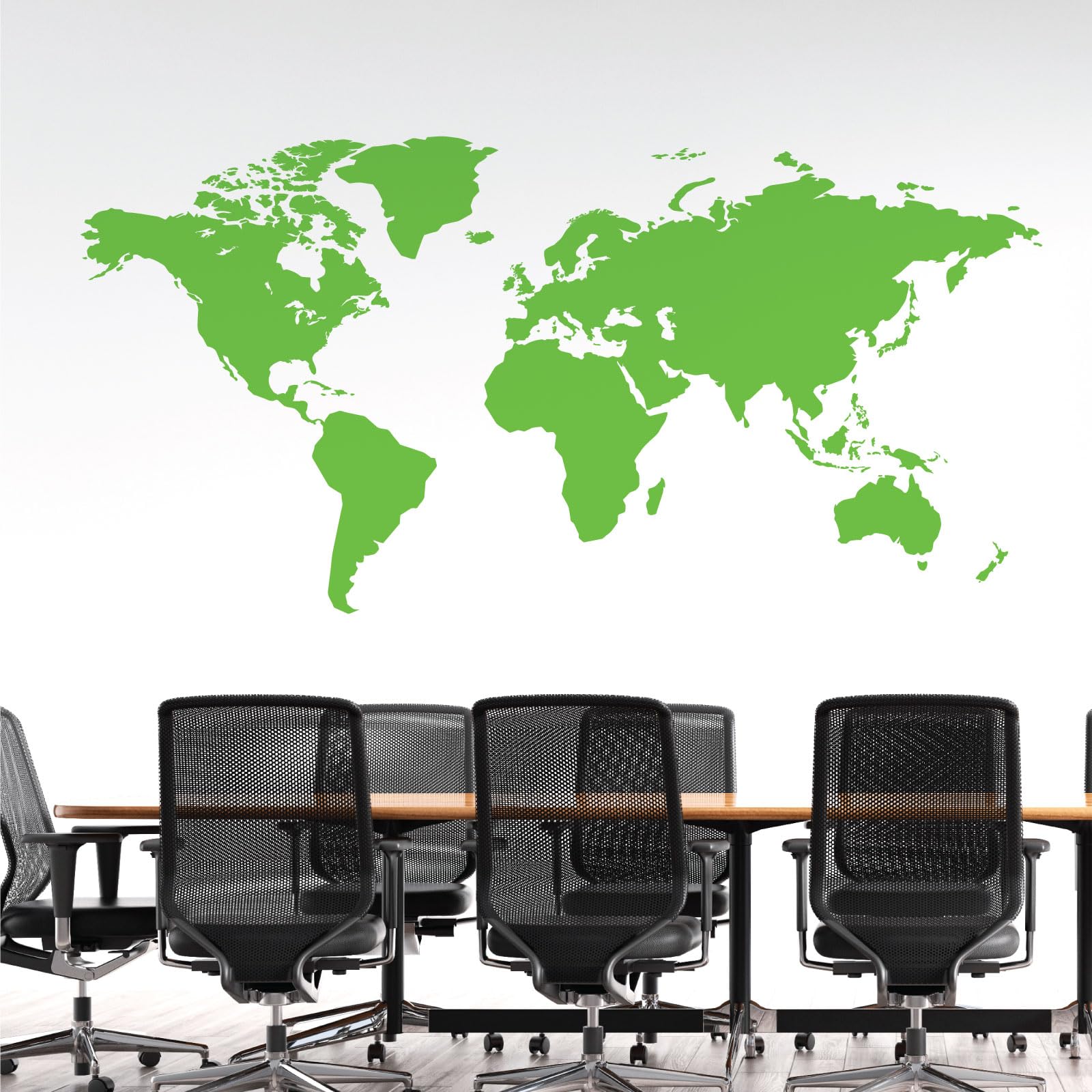 World Map - Wall Art Sticker [XLarge] [Lime]