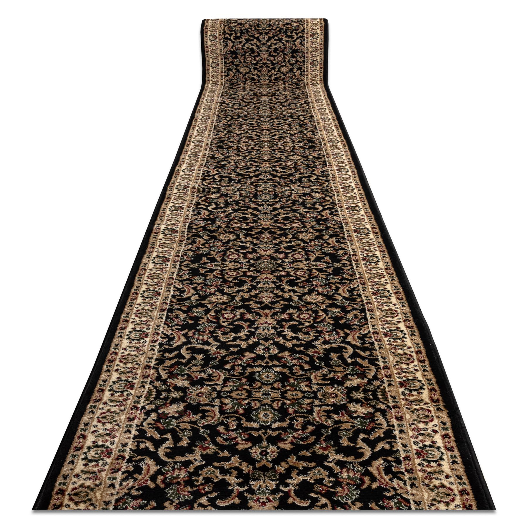 Alfombra de pasillo elegante rugsx Royal ADR 1745 en negro, calidad Heat-Set