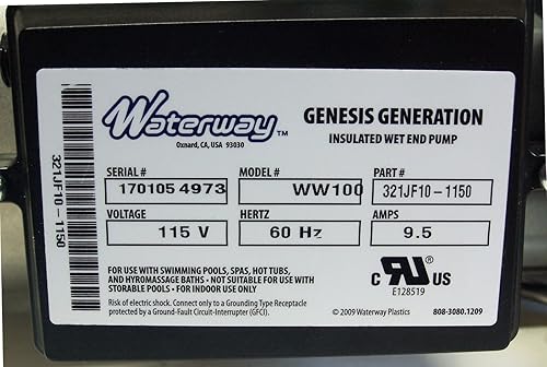 Miniatura 3 de Bomba de chorro de bañera Whirlpool - 1hp, 9.0 amperios, 115 voltios con cable e interruptor de aire