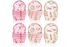 300Pcs Floral Cupcake Liners: Watercolor Hues for Spring Celebrations