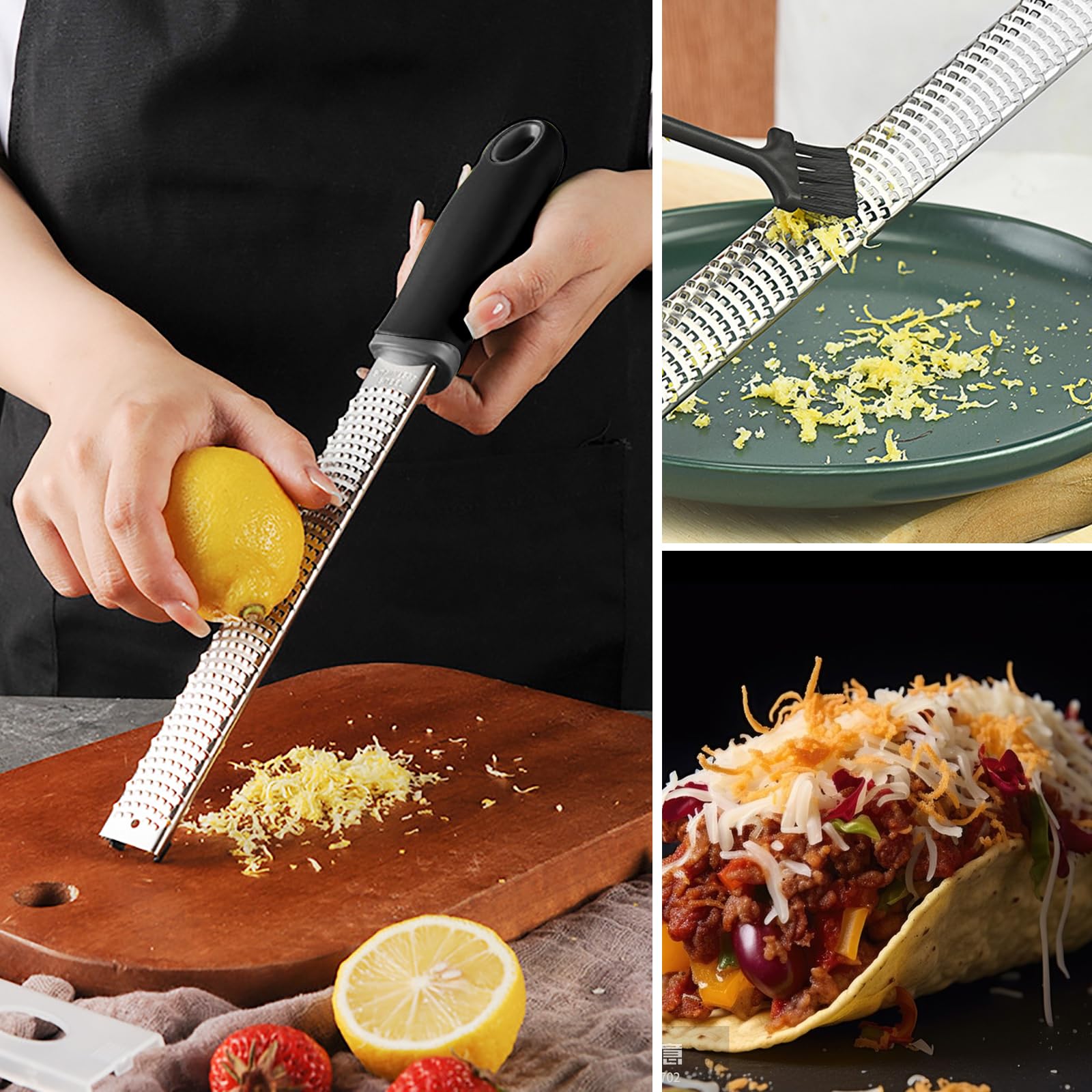 Simsky Grattugia in Acciaio Inox Grattugia Limone, Grattuggiato Formaggio Manuale, Grattugia per Formaggio Grattugia per Limone, Perfetto per Parmigiano, Mela, Agrumia, Aglio, Moscata e Altro