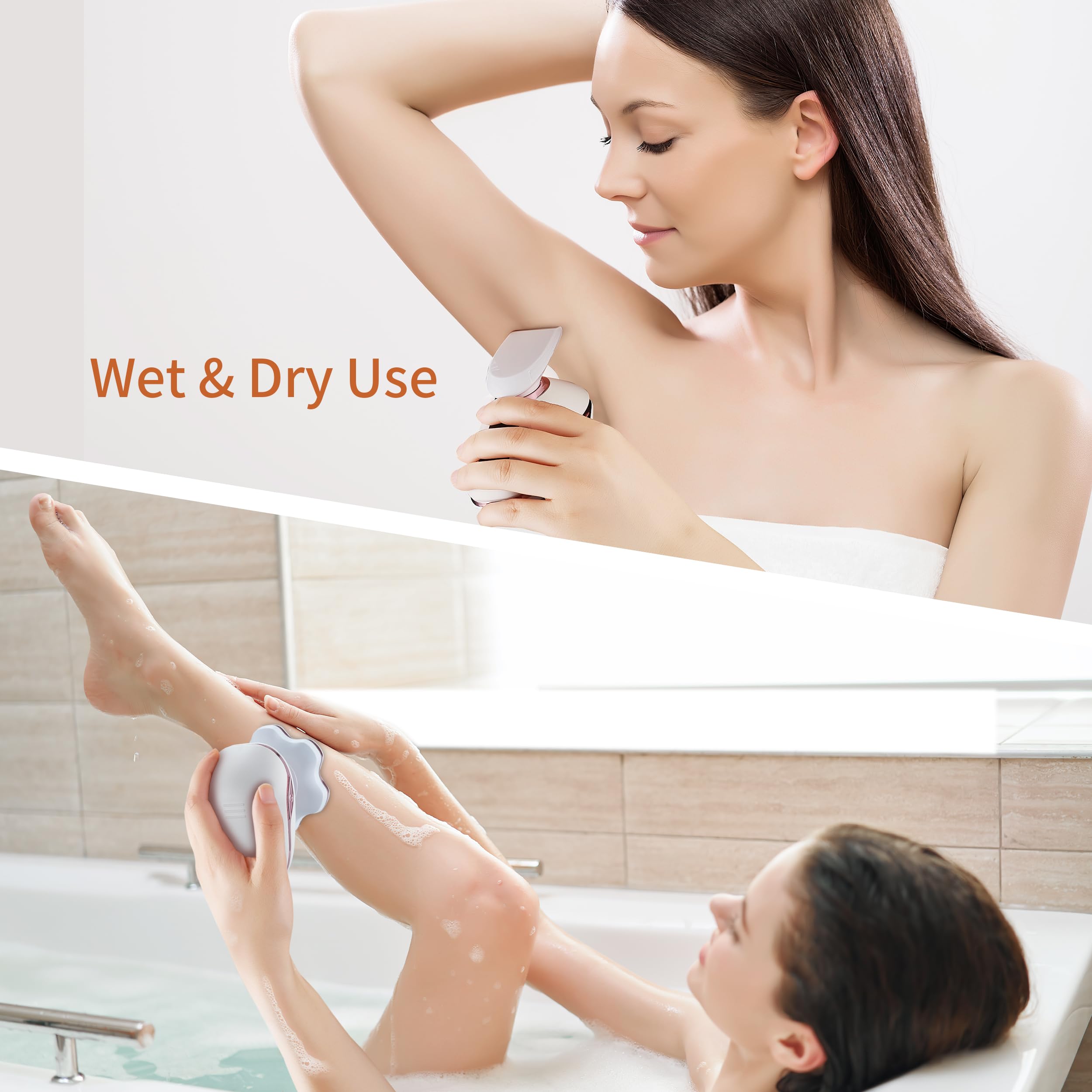 Afeitadora eléctrica magnética para mujer, maquinilla de afeitar eléctrica para mujer, maquinilla de afeitar eléctrica para piernas, recortadora de bikini para mujer, depilación facial para