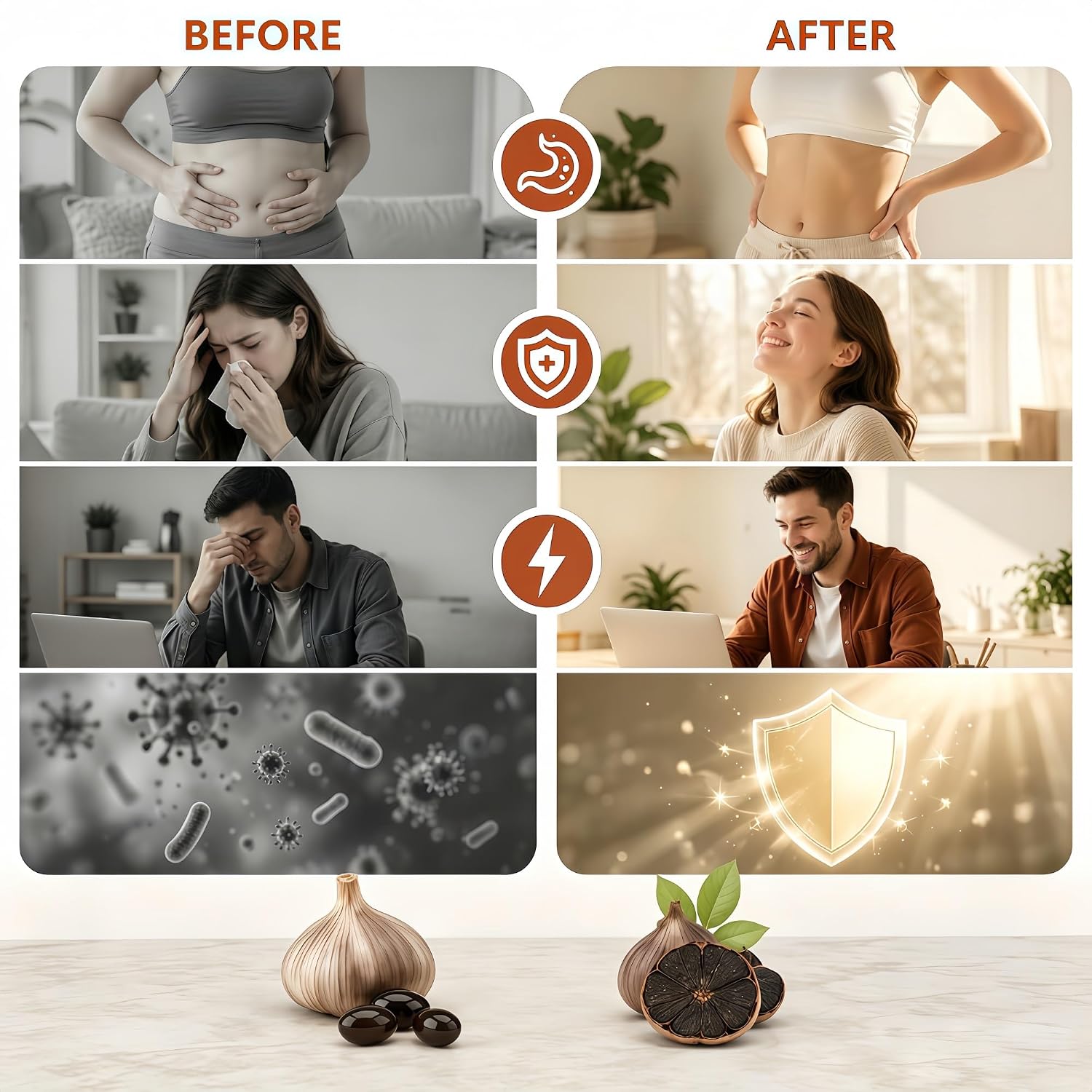 Fermented Black Garlic Extract - Boost Energy - 300Pcs