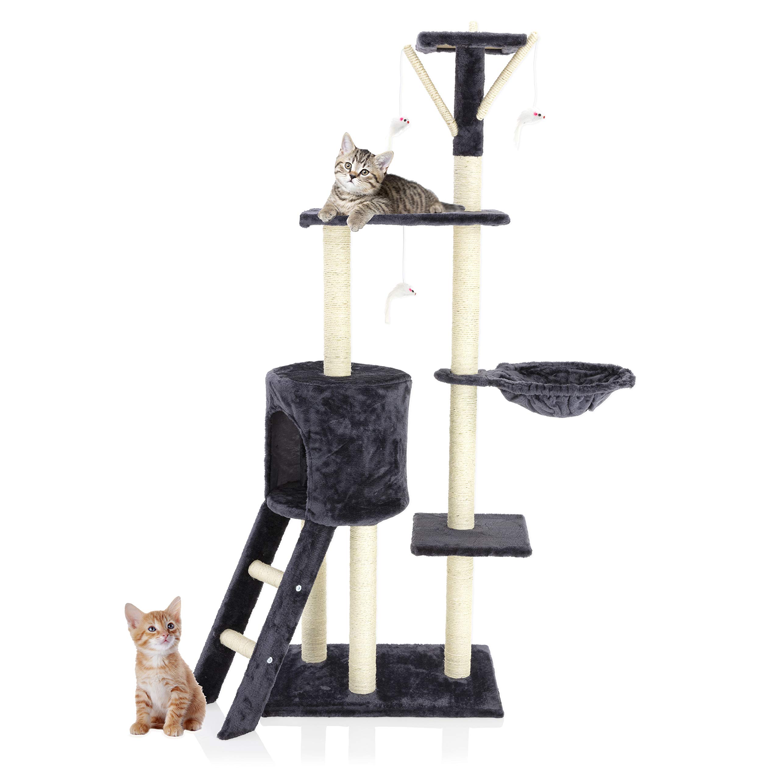 Cat Tree by Cozy Pet Large Multi-Level Cat Tower, Heavy Duty Sisal Scratching Posts, Activity Centre, Kitten Tree Tower for Indoor Cats | CT06-Dark Grey โ image 1