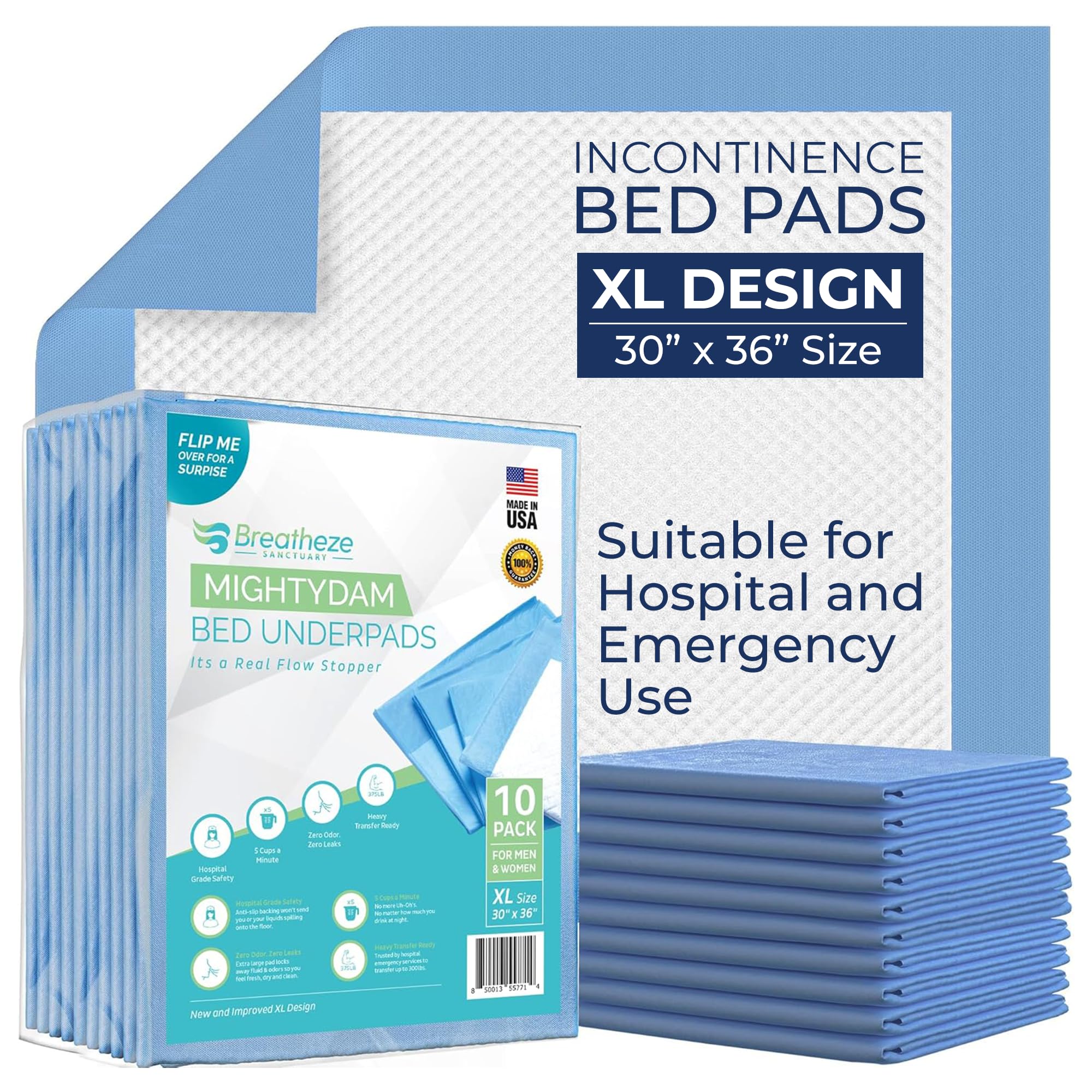 特大失禁ベッドパッド、超吸収性使い捨てアンダーパッド、漏れ防止速乾