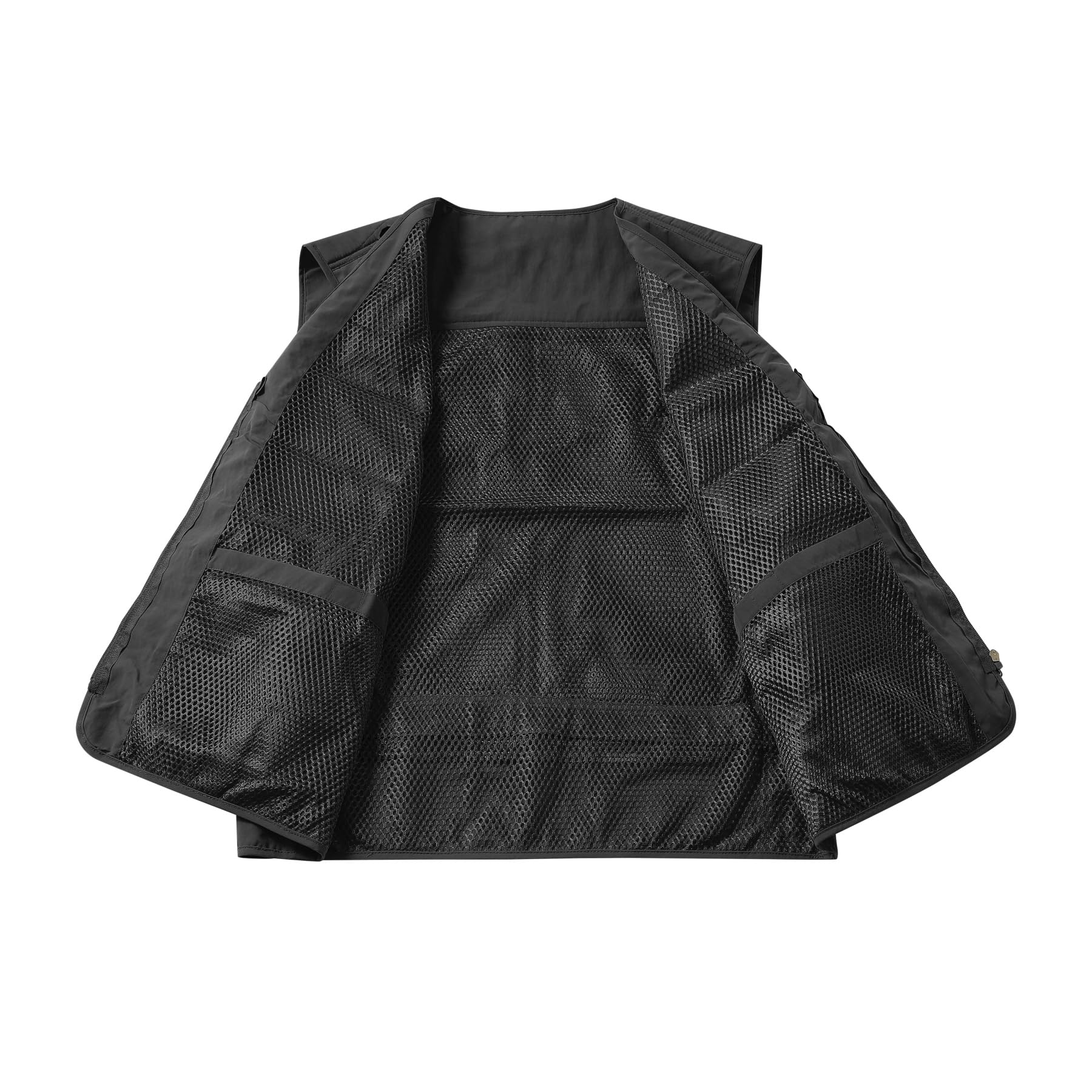 YOUTHUP Gilet da Pesca per Uomo All'aperto Multitasche Caccia Sportivo Gilet Asciugatura Rapida Campeggio Panciotto