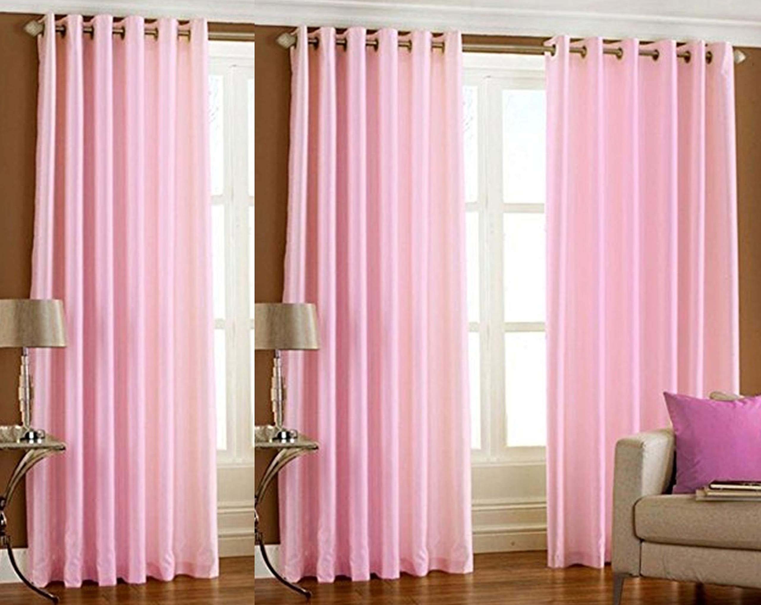 Brand Roots Home Decor Solid Plain Curtains for Window 5 Feet, Pack of 3, Baby Pink (Baby Pink, Window 5 Feet) (B07Y64GTJC) Amazon Price History, Amazon Price Tracker