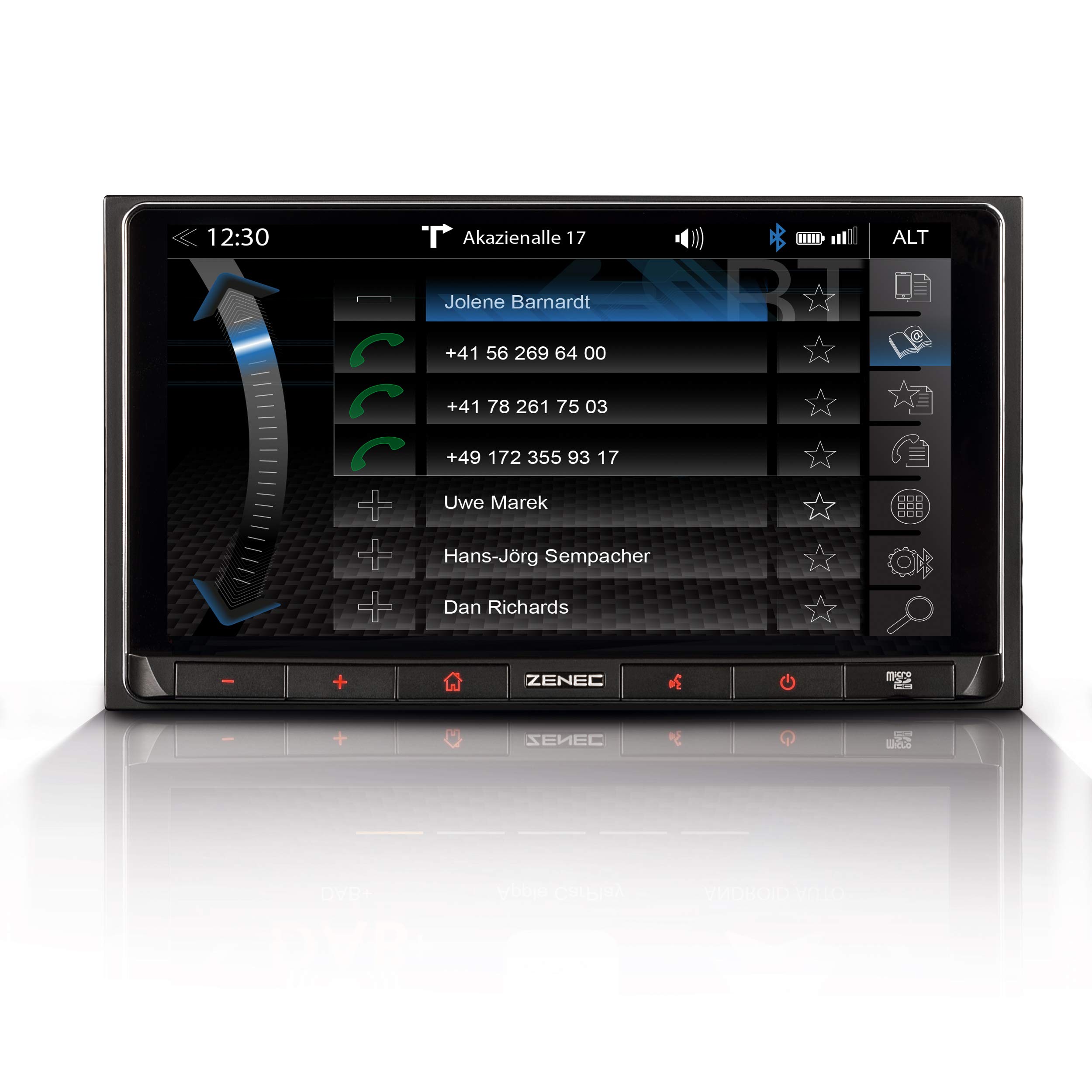 ZENEC Z-N528: radio samochodowe 2-DIN, system multimedialny z ekranem dotykowym 17,1 cm/6,75", DAB+, Bluetooth, USB, centrum multimedialne z Apple CarPlay i Google Android Auto