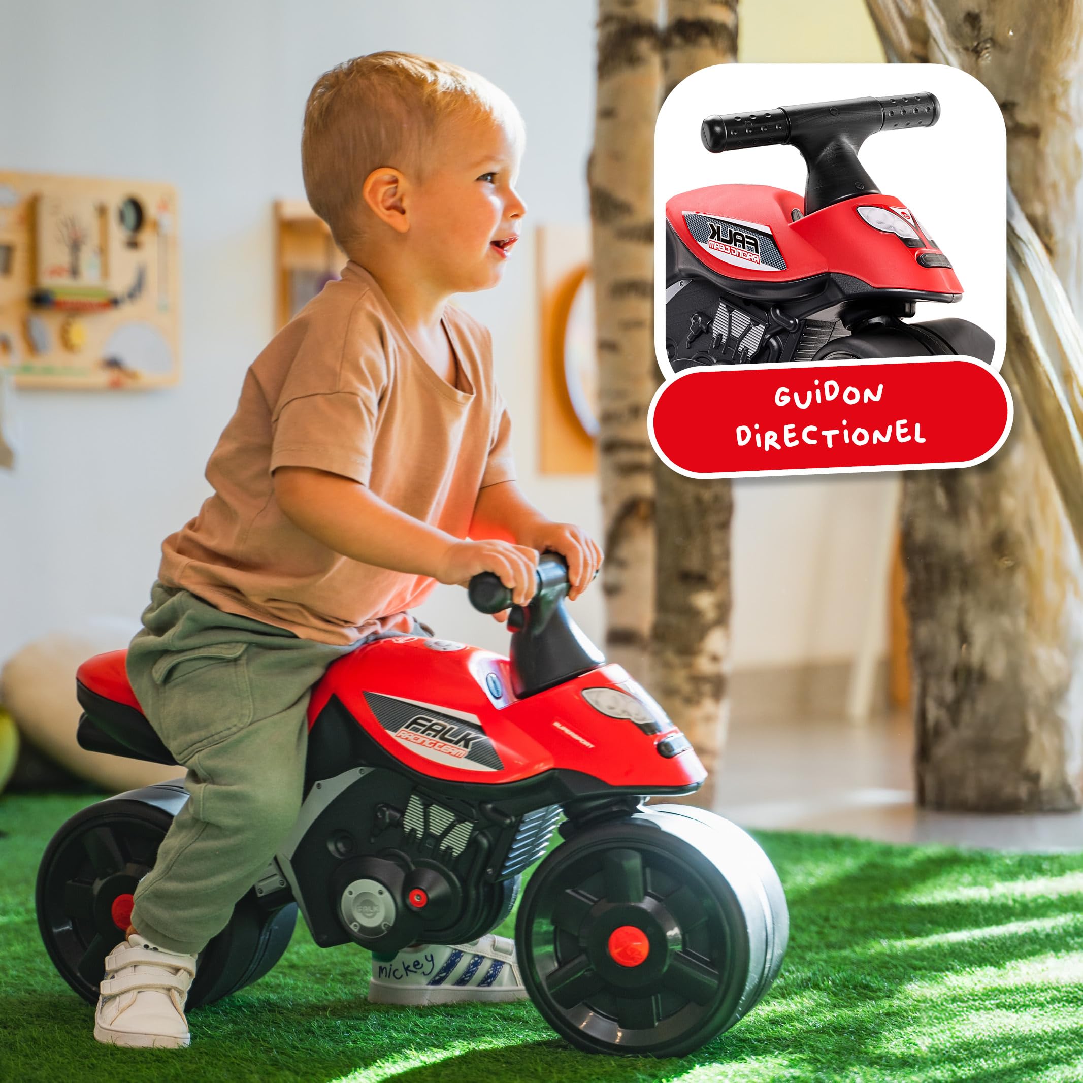 Falk 400 Hobby Horse X Racer Moto Giocattolo, colore Rosso