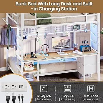 THE BEST2 ザベスト2 12BOX テープ付き Amazon.com: DICTAC Full Over Twin Size Bunk Bed with Desk