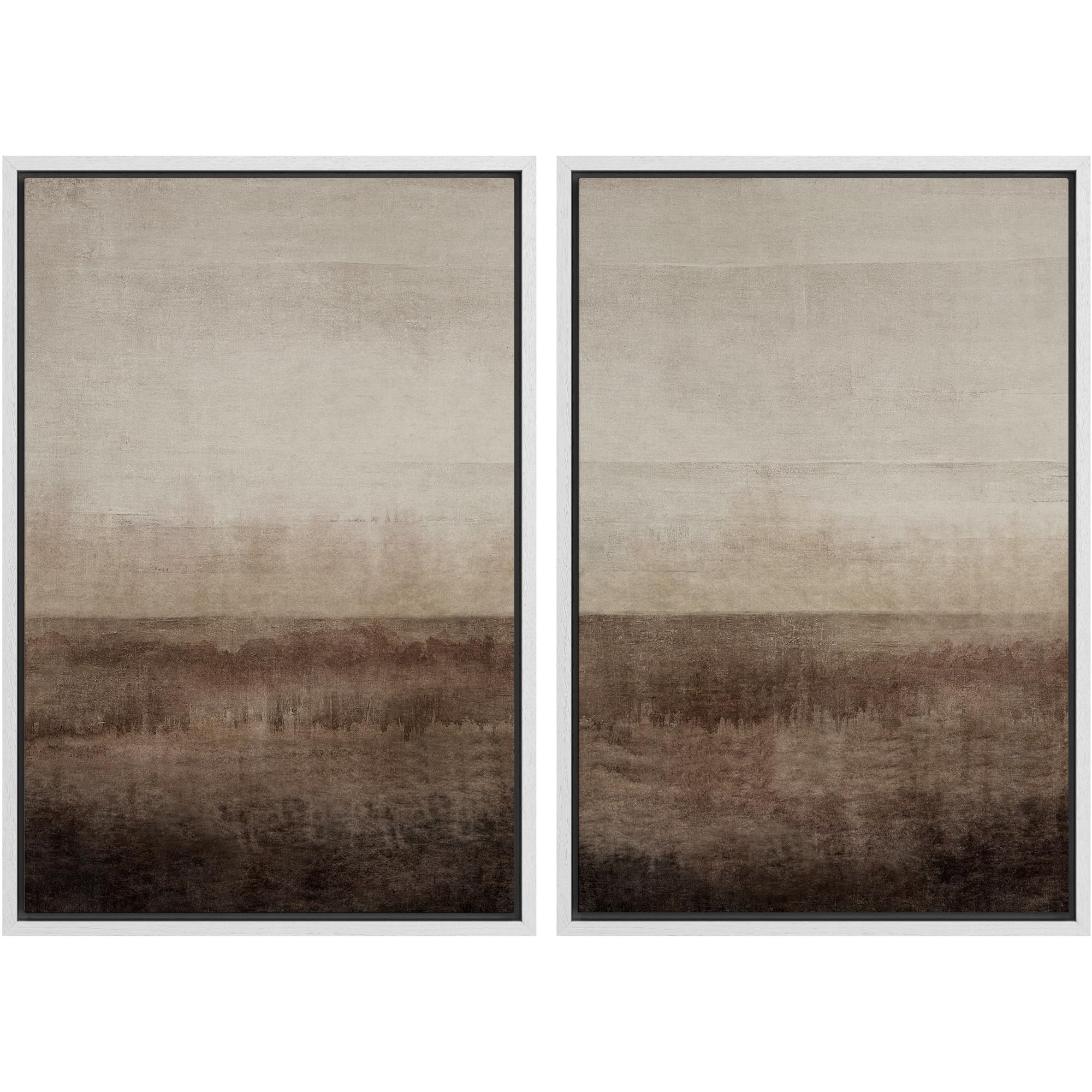 MUDECOR Framed Canvas Print Wall Art Set Watercolor Pastel Green Tan Landscape Abstract Shapes Illustrations Modern Art Decorative Contemporary for Living Room, Bedroom, Office - 16"x24"x2 Natural — view 32