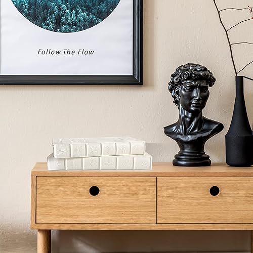 Miniatura 4 de Caja decorativa de madera de cuero sintético blanco para decoración del hogar, mesa de café y estantería, caja de almacenamiento de moda (YD-C105