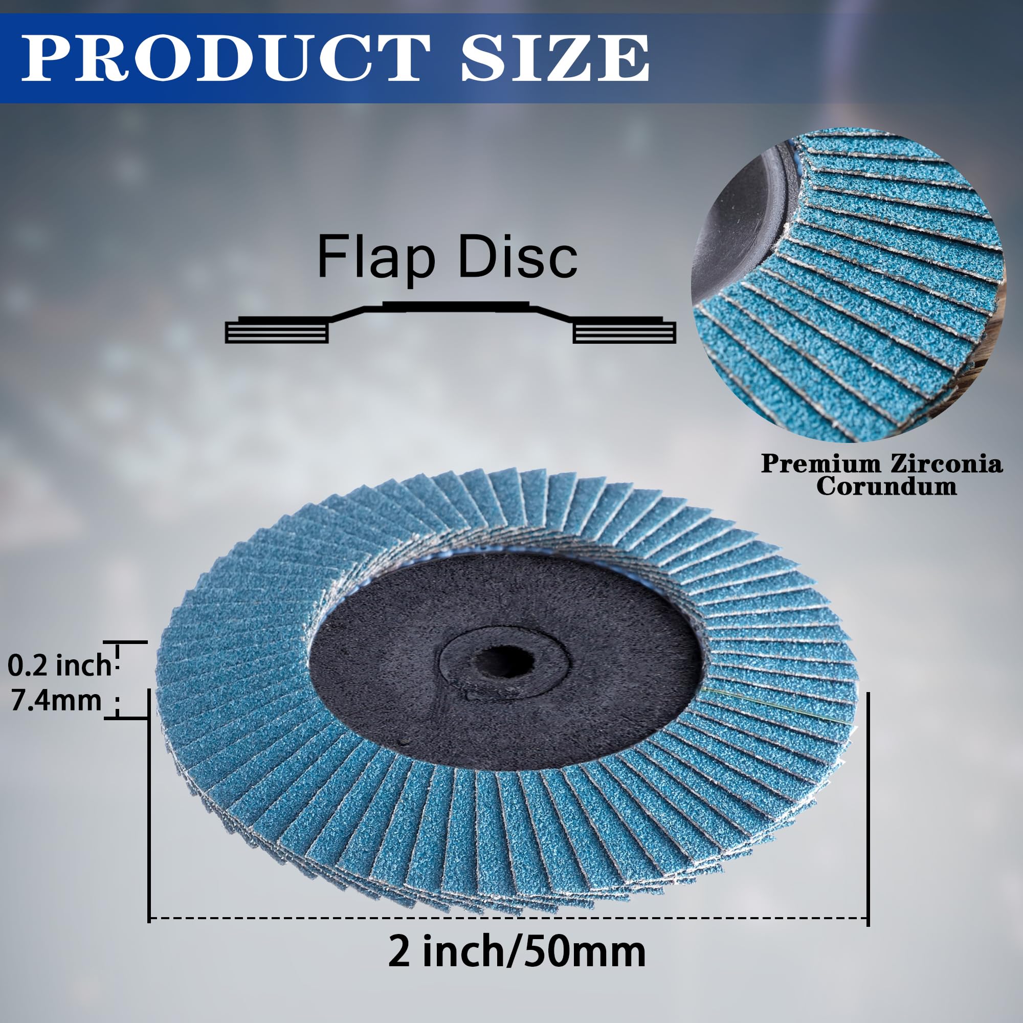 2" Flap Discs for Die Grinder - 20 Pack -4