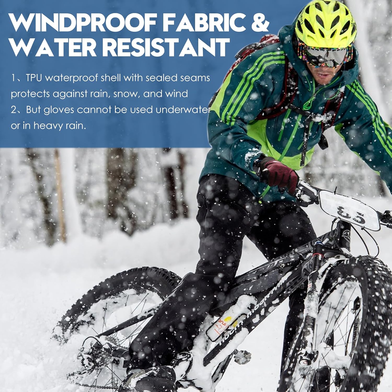 Bruvoalon Winter Gloves for Women & Men, 3M Thermal Insulation, Lycra Fabric, Touchscreen, Anti-Slip - Image 5