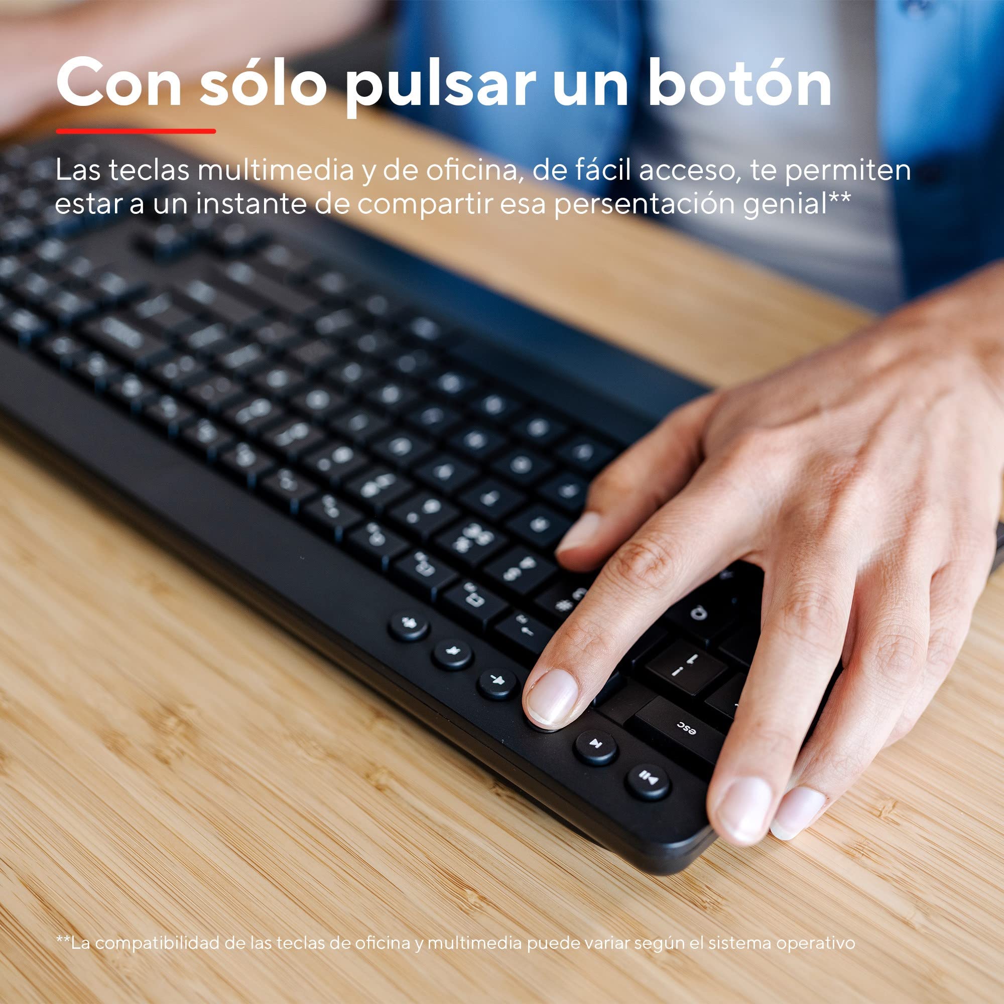Trust Trezo Spanish QWERTY Wireless Keyboard and Mouse, Sustainable Design, Silent and Ergonomic Keyboard, Wrist Rest, 48 Months of Battery, 2.4 GHz, Mac, PC, Laptop