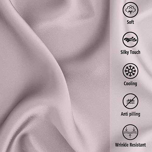 Vista 55 de Juego de sábanas de 4 piezas tamaño King - Cómodas sábanas transpirables y refrescantes - Sábanas de lujo para hotel - Bolsillos profundos de 16