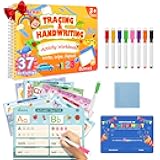 Preschool Learning Activities, 37 Themes Tracing Activity Books Ages 3-8, Toddler Handwriting Practice, Letter Tracing, Kindergarten Workbooks, Travel Game for Trip, Christmas Birthday Gifts