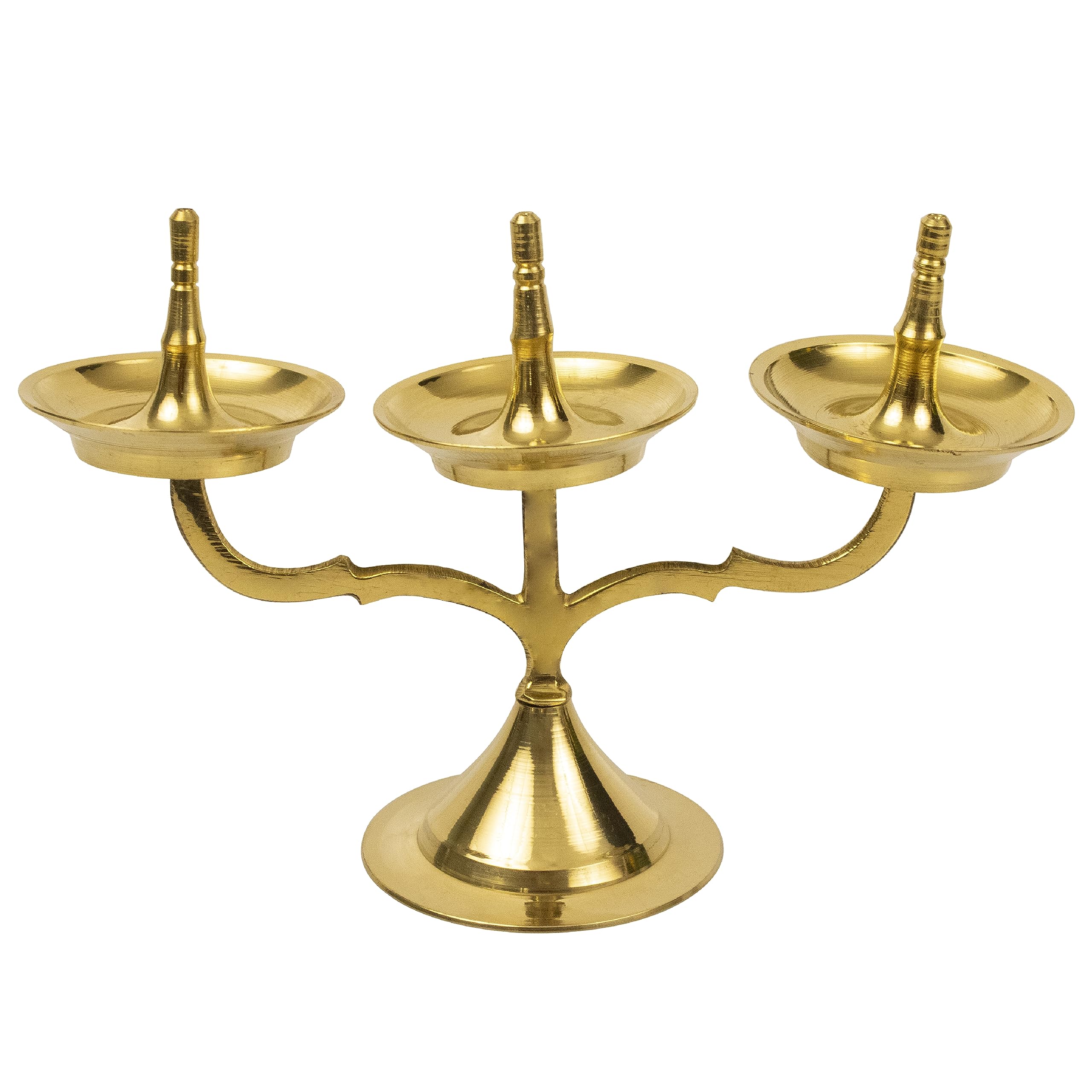 Putrika Traditional Handicrafted Brass Kavara Diya | Kavara Villakku | Triple lamp | Three Branch lamp | Kerala Diya | Kerala Villaku | Onum Festivals Diya- Triple lamp (B0CF29LFL1) Amazon Price History, Amazon Price Tracker