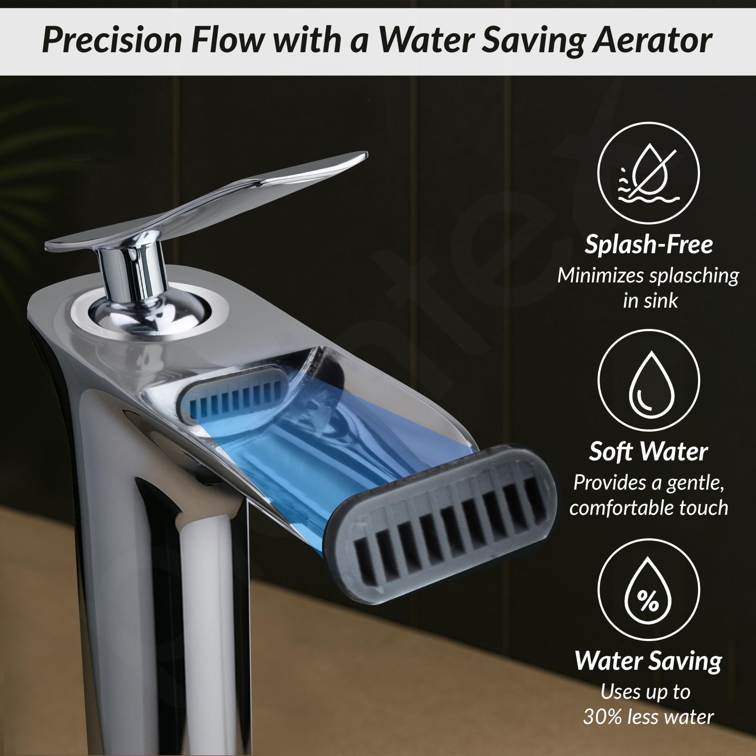 Plantex Brass Basin Mixer Tap - Chrome Finish -4