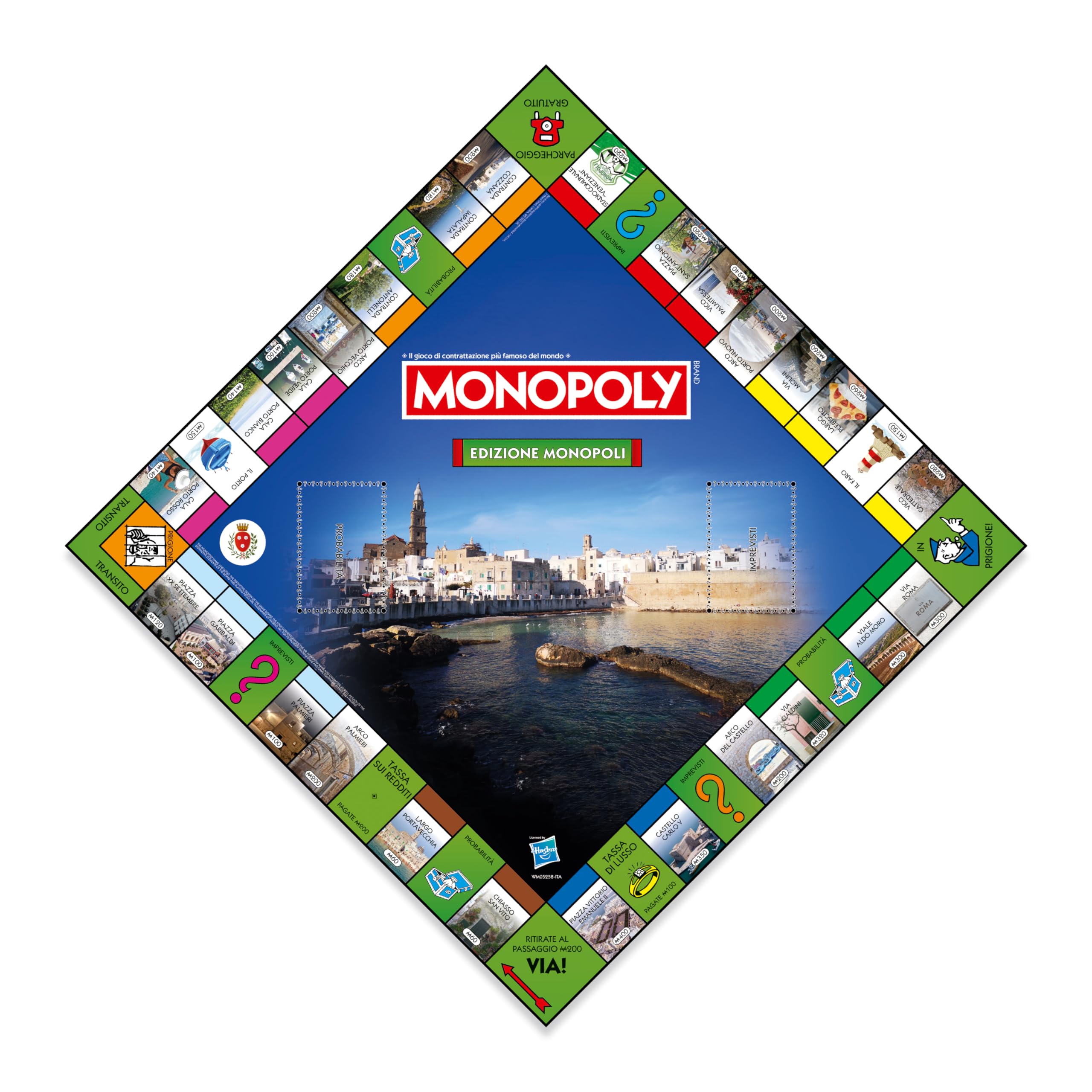 Monopoly Classico Italiano Edizione Città di Monopoli - Gioco da Tavolo per 2-6 Persone, Adulti e Bambini, Età 8+