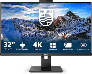 Philips 329P1H - 32 Inch 4K UHD Monitor, 60Hz, 4ms, IPS, USB-C