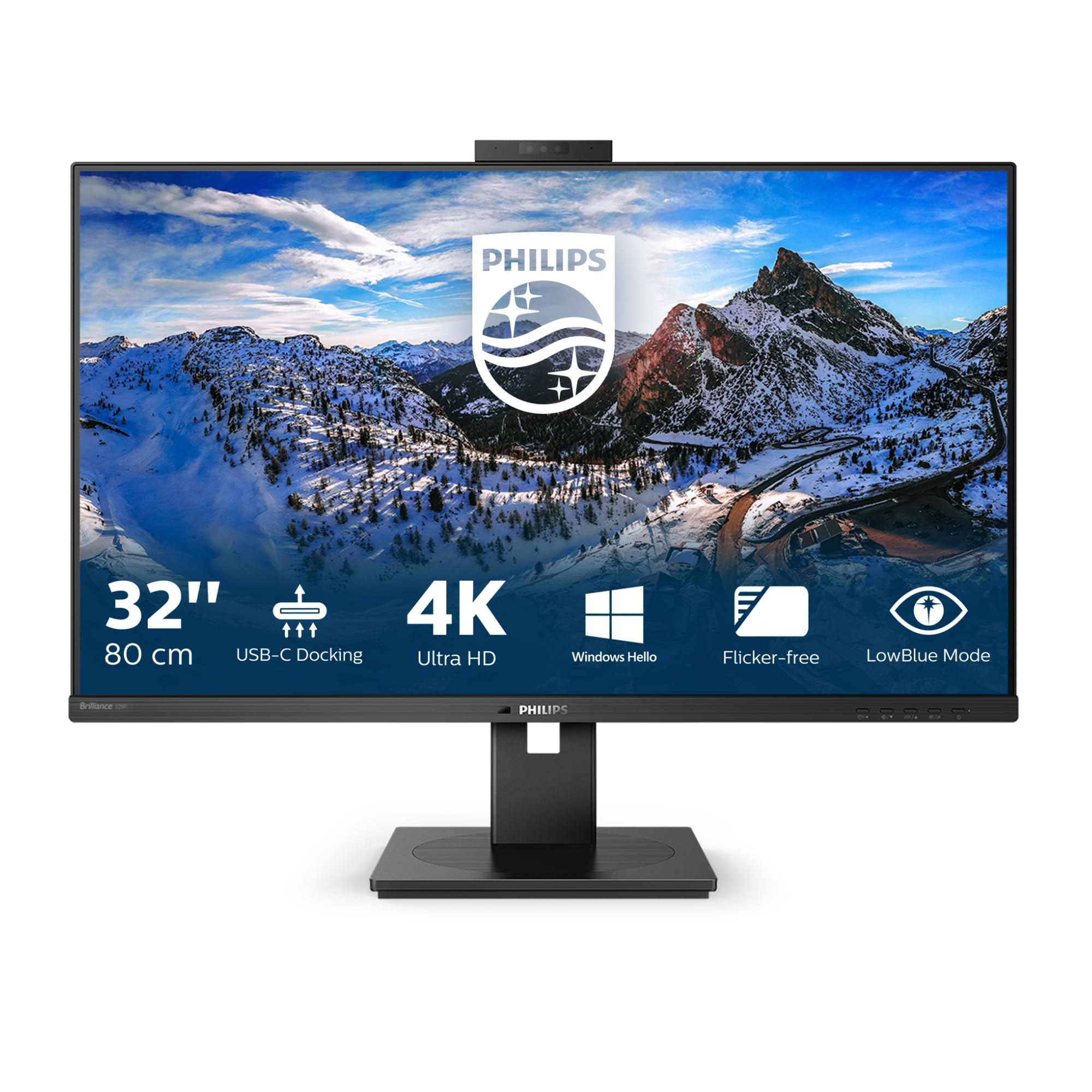 Philips 329P1H - 32 Inch 4K UHD Monitor, 60Hz, 4ms, IPS, USB-C