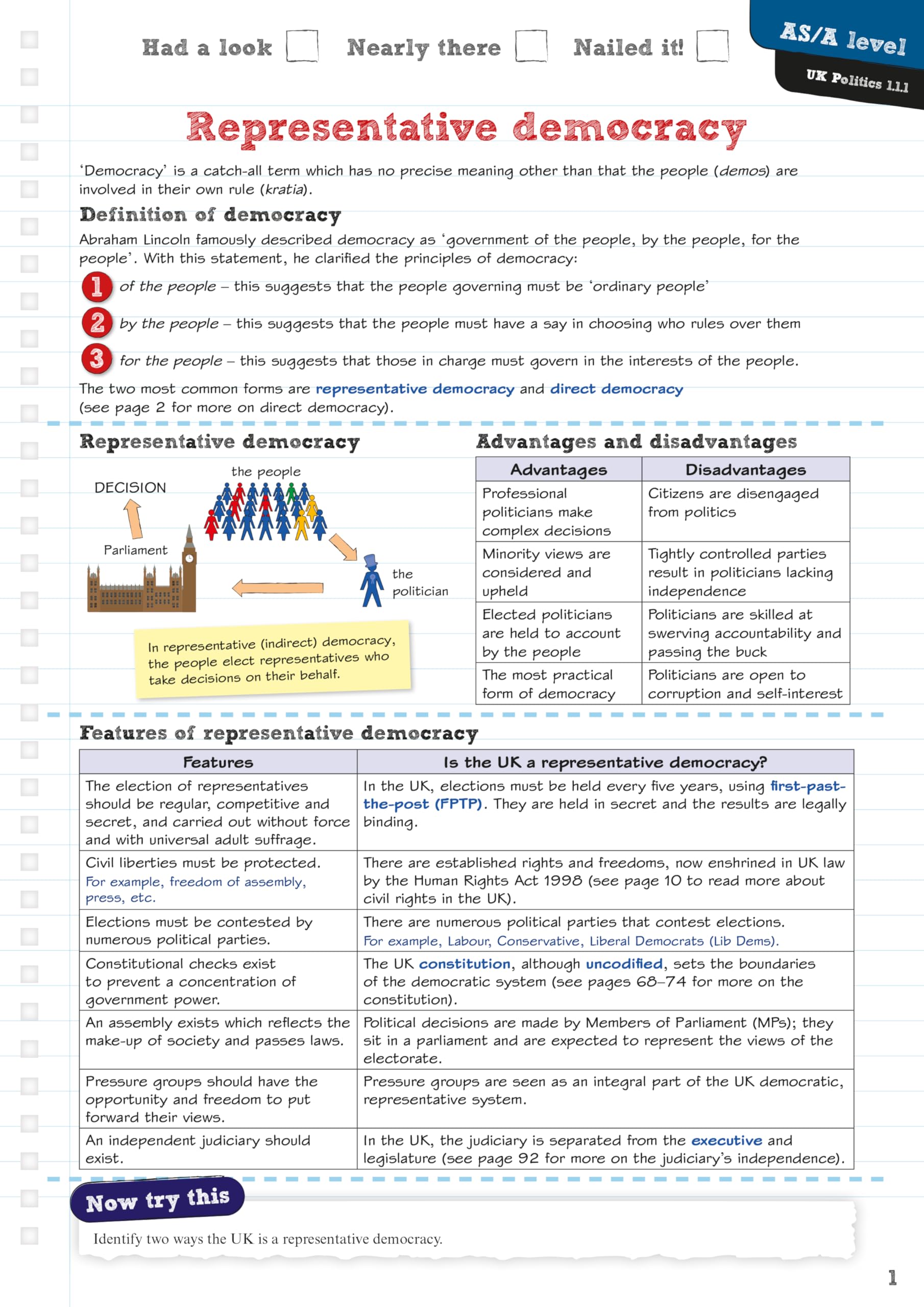 REVISE Edexcel AS/A Level Politics Revision Guide & Workbook: includes online edition
