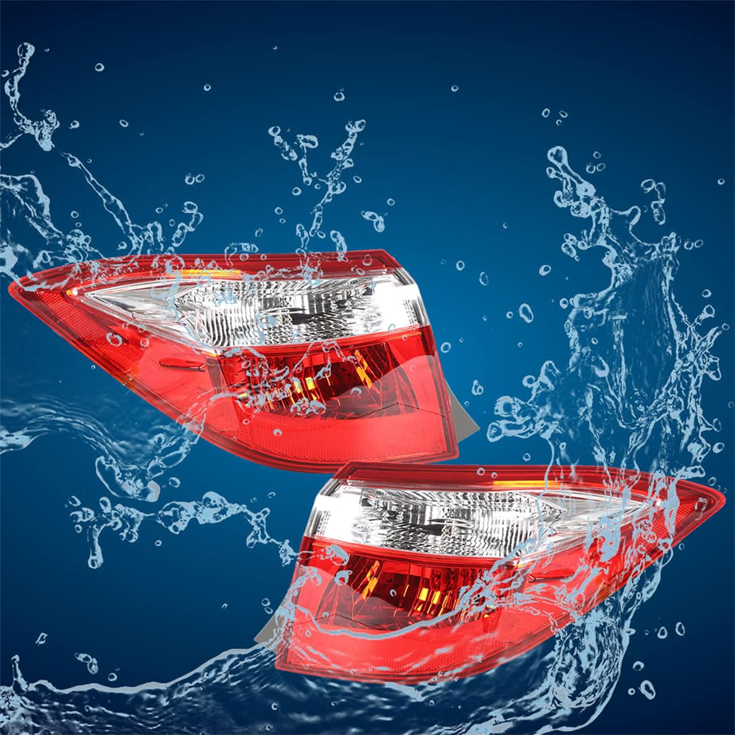 WFLNHB Driver and Passenger Side Tail Lights Assembly Replacement for Toyota Corolla 2014 2015 2016 Rear Tail Lights Lamps 8155002751 8156002751
