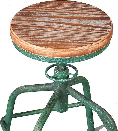 Miniatura 4 de Topower Taburete de cocina de granja, taburete de mostrador industrial, asiento redondo decorativo de cocina estándar, taburetes de bar giratorios