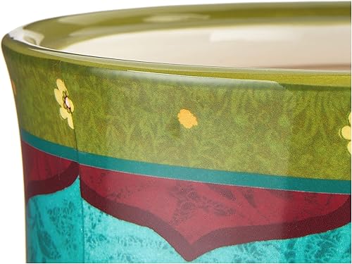 Miniatura 3 de Tunisian Sunset - Juego de recipientes de cerámica de 3 piezas  Coloridos tarros florales de almacenamiento de cocina con tapas, incluye 104 onzas,