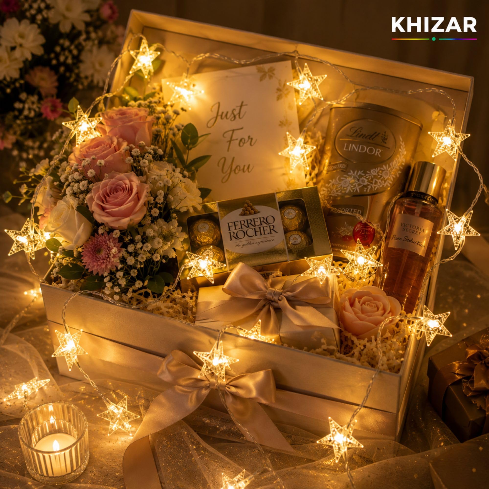 KHIZAR 20 LED Star Fairy String Lights, Battery Operated Decorative Lights with Transparent Gel Stars & Clear Wire, LED for Bedroom, Birthday, Festivals, Window, Gift Hamper & Home Décors 3