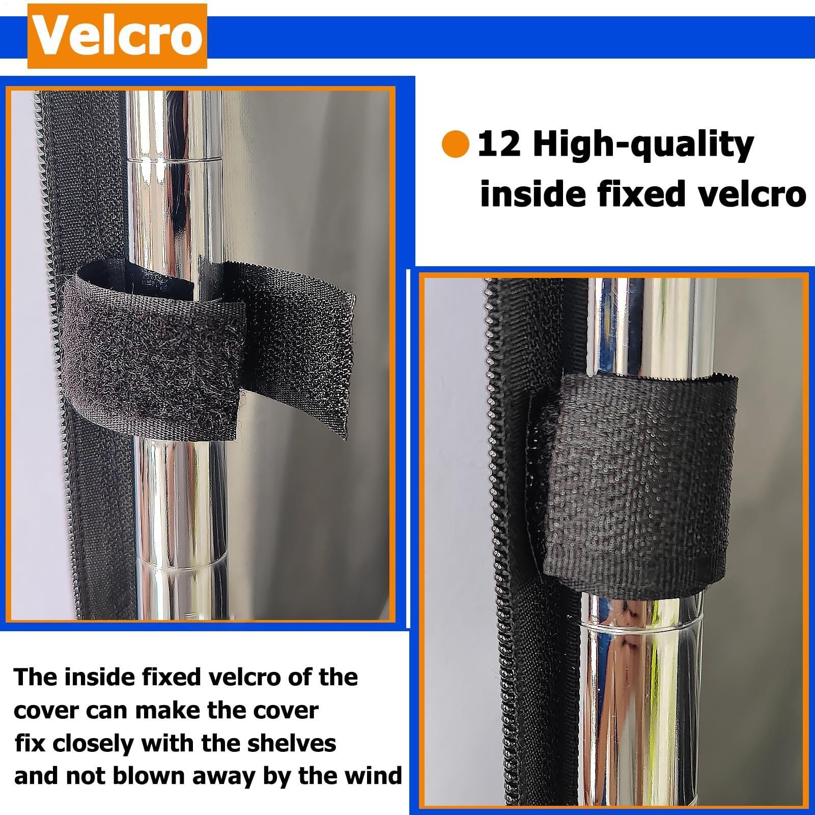 Cubierta para Estantería Metálica - Cubiertas Protectoras para Exterior - Protector De Armario con Cremallera para Interior Y Exterior Cocina Garaje Sótano Patio